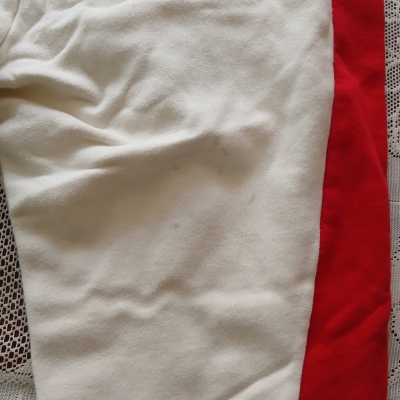 #0130 Boys Makobi Cream, Green and Red Sweat Pants Size Medium - Picture 16 of 16